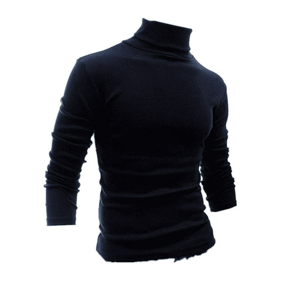 Men's Winter Warm Cotton High Neck Pullover Jumper Sweater Tops Turtleneck