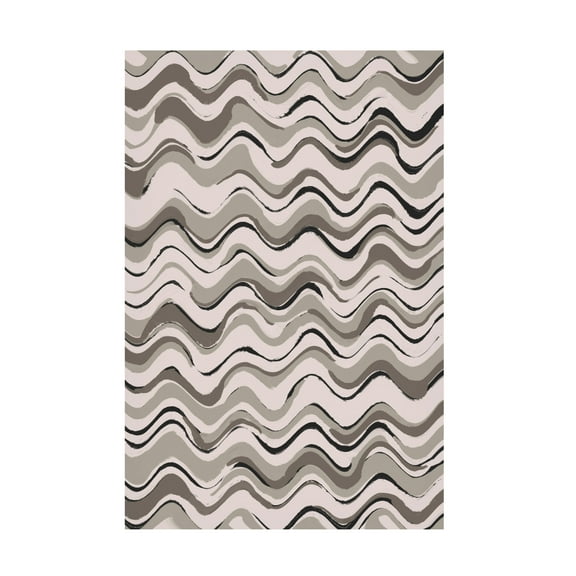 Canvas Wall Art - Treechild 'Wavey Pastel Pattern' Wall Art for Living Room, Bedroom, or Office D?cor by Trademark Fine Art - 12 x 19 Inches