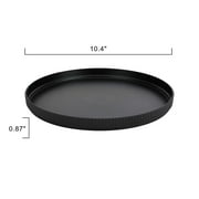 Mainstays Ribbed Recycled Plastic Dinner Plate, Black, 10 in