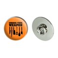 thumbnail image 1 of Choose Your Weapon Chef Baker Kitchen Tools Knife Spatula Metal 1.1" Tie Tack Hat Lapel Pin Pinback, 1 of 4