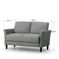 thumbnail image 4 of Zinus Jackie 2-Seater Loveseat, Soft Grey, 4 of 8