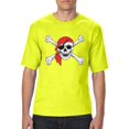 thumbnail image 1 of "Mens and Big Mens Jolly Roger Skull & Crossbones T-Shirt, up to size 3XLT", 1 of 5