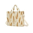 thumbnail image 7 of FORMRS Womens Corduroy Tote Bag Crossbody Shoulder Handbag with Pocket, Wheat Ears Pattern, 7 of 7