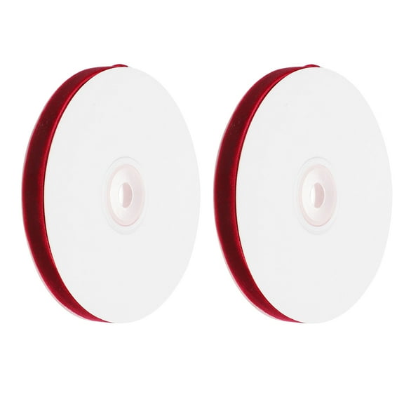 Homoyoyo Dark Red Velvet Ribbon for Wedding Decorations, Boxes, Floral Arrangements, Crafts and Projects