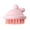 Pink, variant on Ergonomic Silicone Scalp Massager Brush, Dry Wet Handheld Cute Design Hair Growth Shampoo Cleaning Tool Blue