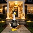 thumbnail image 3 of AZXY Porch Goose Outfit, 23 Inch New Year Black Gold Goose Clothes Dress & Bow Set, Goose Clothing for Cement & Plastic Porch Goose Statue, New Year Eve Outdoor Decor for Yard Lawn Patio Garden, 3 of 5