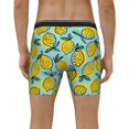 thumbnail image 4 of Salouo Lemon Pattern Men's Boxer Briefs, Soft & Breathable Underwear Elastic Waistband Briefs for Men,1-Pack, 4 of 7