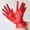 Red, variant on Women's Sheer Lace Floral Gloves Wrist Length Short Vintage Breathable Gloves for Bridal Wedding Tea Party Events Halloween White One Size