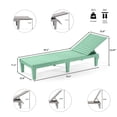 thumbnail image 6 of Hearth and Harbor Set of 4 Chaise Outdoor Lounge Chairs for Pool Chairs or Patio Furniture, Sage Green, 6 of 6