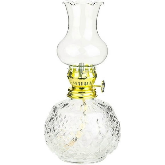 Oil Lamp Jar Kerosene Lantern - Classic Indoor Hurricane Lamps (7 In)
