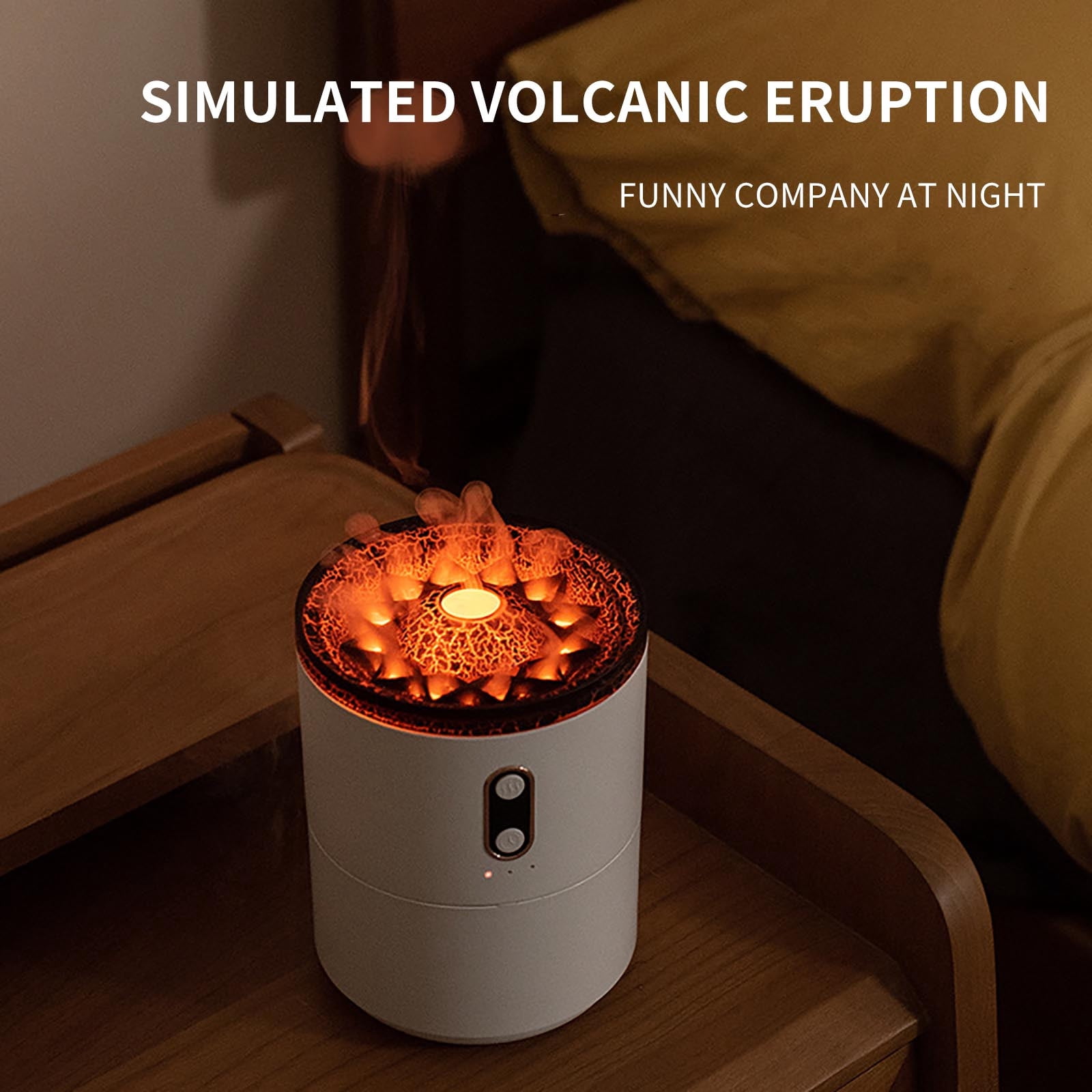 UNLLLL Volcanic Jellyfish Humidifier Flame Aromatherapy Machine Atomization Office Desktop Humidifier Atomization, for Home, Outdoor, Car