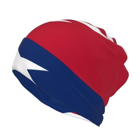 Womens America Texas Flag Pattern Slouchy Beanie Cap Headwear Hat Turban