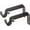 Antique Black, variant on Adjustable Brackets for Curtain Rods - for 1 or 1 1/8 Inch Rods. Set of 2 - Antique Black