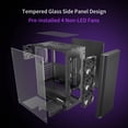 thumbnail image 4 of Funda para PC ATX MOROVOL P5 Mid Tower con panel frontal de malla negra, 4 of 8