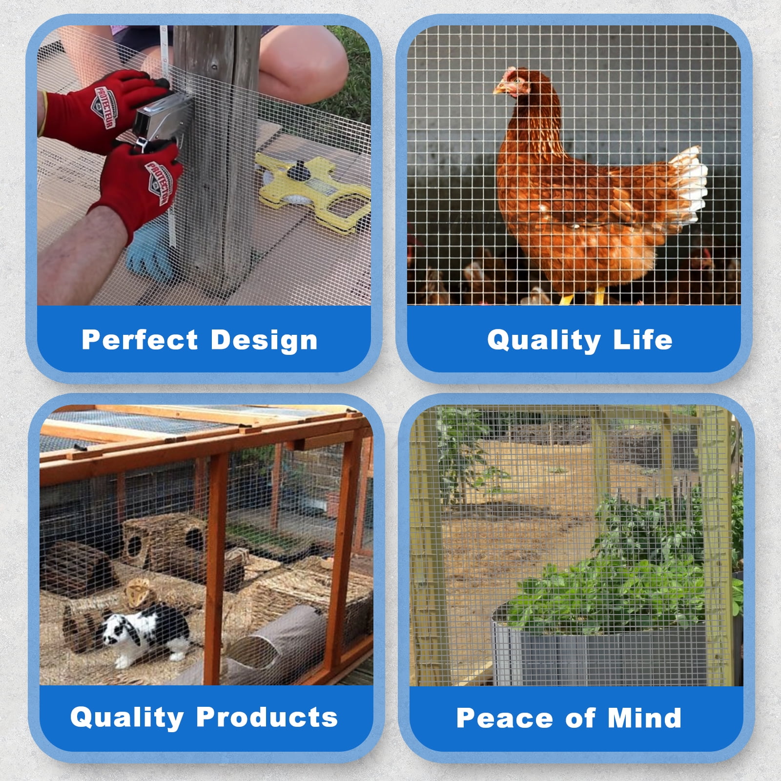 Metamesh Black Hardware Cloth 1/2 in 48 in x 100 ft 19 Ga PVC Vinyl Coated Chicken Wire Fencing, Mesh Garden Fencing