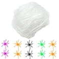 thumbnail image 2 of Zoxiy Glow in The Dark Halloween Spider Web Decorations, Stretchable Fluorescent Luminous Cotton Cobweb, Flexible DIY Halloween Decor MaterialFestive Cobweb for Party Scene Display Holiday Layout, 2 of 8