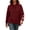 Wine, variant on Cmfcve Fall Pullover Hoodies for Women Side Slit Casual Drawstring Hooded Sweatshirts Long Sleeve Tunic Shirts