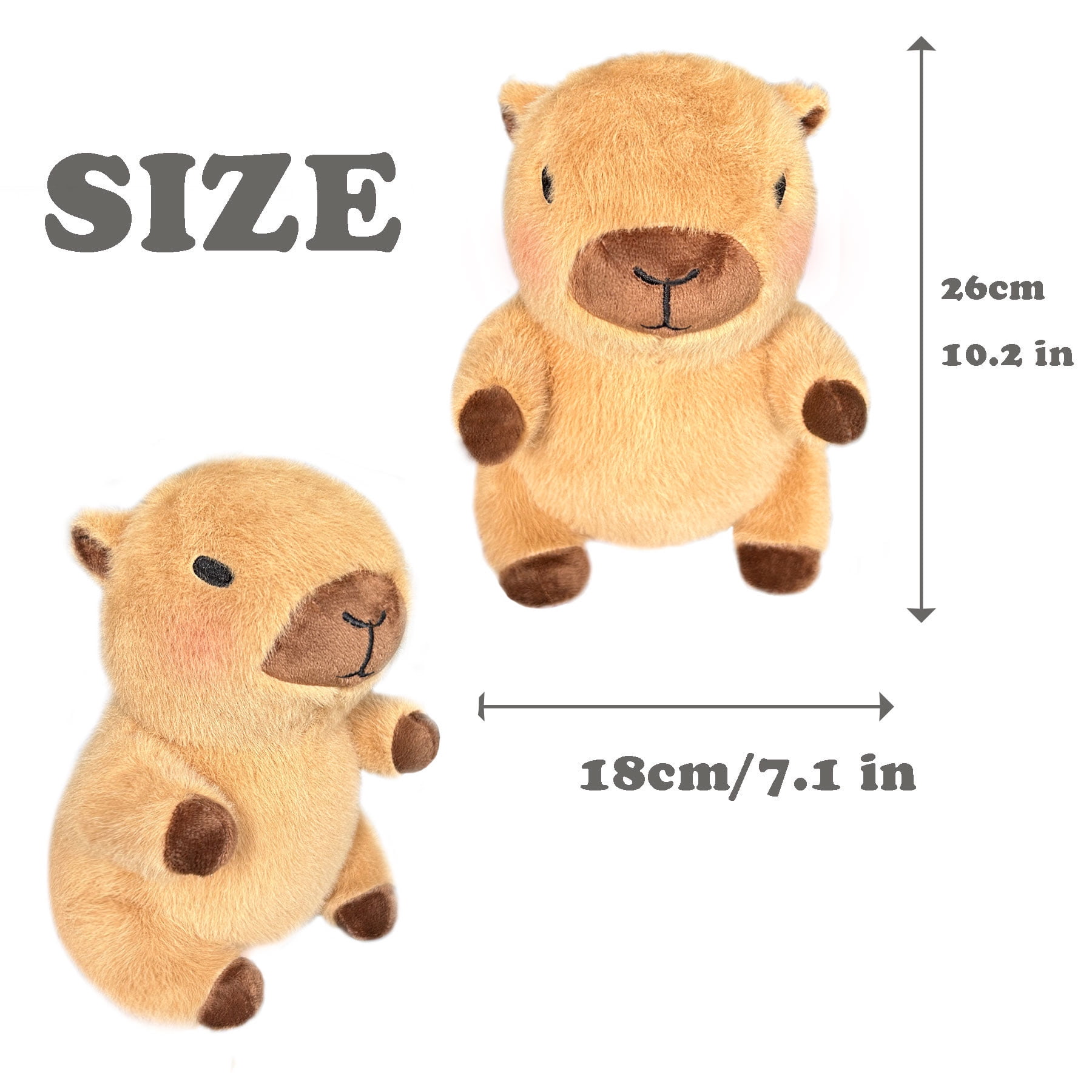 10.2 Inch Dress-Up Capybara Plush with Outfit Accessories, Cute Capybara Stuffed Doll with Hats, Sweaters, Bags , Soft Gift Plush for Room Decor
