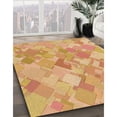 thumbnail image 3 of Ahgly Company Tapis Rectangulaire Lavable en Machine Intérieur Transitionnel Jaune Orange, 8 Pieds x 12 Pieds, 3 of 7