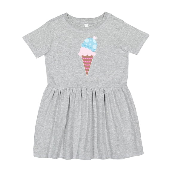 Inktastic Ice Cream Cone with Heart Girls Toddler Dress