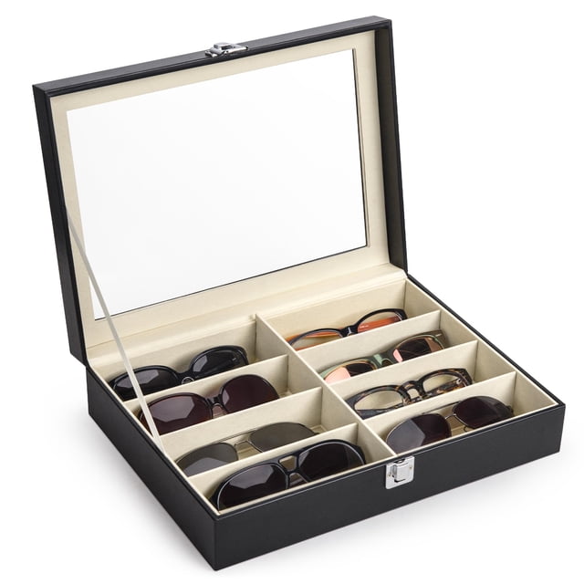 Organizador de gafas de sol CO-Z Leather para mujer y hombre