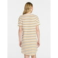 thumbnail image 4 of Time and Tru Women's Cotton T-Shirt Dress with Short Sleeves, Sizes XS-XXXL, 4 of 6