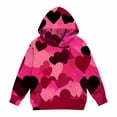 thumbnail image 5 of TIREOW Girls Hoodies Cute Heart Print Long Sleeve Hooded Sweatshirts Trendy Versatile Loose Casual Pullover Sweatshirts Tops, 5 of 5