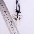 thumbnail image 2 of CHAOMA Plastic Imitation Bone Carving Lucky Shark Teeth Pendant Necklace Vintage Fossilized Tooth Necklace Cool Beach Necklace, 2 of 8