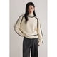 thumbnail image 2 of MEXZT Vintage Striped Sweater Women Patchwork Knitted Pullovers Korean Half High Neck Knitwear Winter Long Sleeve Loose Jumpers, 2 of 5