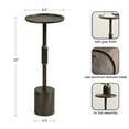 thumbnail image 5 of Kate and Laurel Truxton Modern Round Metal Drink Table, 9 x 9 x 22, Graphite, Industrial Cast Aluminum Pedestal Table for Use as Indoor Plant Stand or Living Room Decor, 5 of 8
