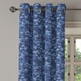 thumbnail image 2 of Ambesonne Camo Grommet Curtain, Grunge Camouflage Style Effect, 50" x 108", Pale Blue and Dark Blue, 2 of 6
