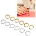 thumbnail image 3 of 12Pcs Knitting Crochet Loop Ring Adjustable Yarn Guide Finger Holder Hook Ring Metal Finger Thimble Markers Tags, 3 of 5