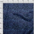 thumbnail image 3 of oneOone Cotton Cambric Medium Blue Fabric Jacobean Leaf Sewing Craft Projects Fabric Prints By Yard 42 Inch Wide, 3 of 4