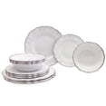 thumbnail image 4 of Le Cadeaux 12 Piece Luxury Melamine Dinnerware Set, Service for 4 (Rustica Antiqua White), 4 of 4