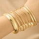 thumbnail image 3 of Xiao Hua Pulseras delicadas para mujer, modernas pulseras en capas, regalos apilables para mujer, 10 piezas, doradas F, 3 of 4