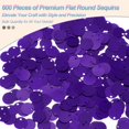 thumbnail image 3 of Uxcell Flat Round Sequins, 600Pcs 10mm / 0.4 Inch Loose Paillettes Laser Deep Purple Craft Sequins for Clothing, Jewelry Making, 3 of 7