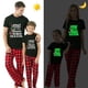 thumbnail image 2 of Pijama familiar a juego de Navidad, conjunto de pijama corto rojo luminoso, Jesús es la razón, 2 of 3