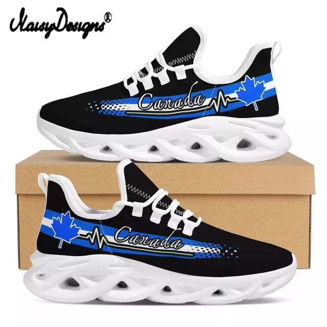 Zapatillas de deporte Noisydesigns con diseño de bandera de Canadá para hombre, cómodas, transpirables, antideslizantes, informales, ligeras y resistentes al desgaste.