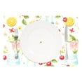 thumbnail image 2 of Lemons and Cherry 4 PCs Placemats Set Linen Non-Slip Table Mat Rectangular Washable for Dining Kitchen Party 12"x18", 2 of 8