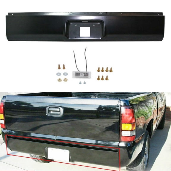 Fit For Silverado Sierra 1999-2007 Rear Steel Bumper Roll Pan Fleetside