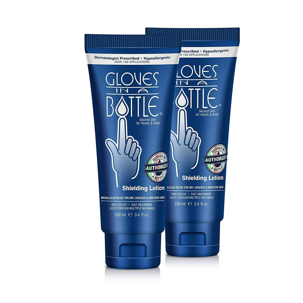 Gloves in a Bottle New Shielding Lotion Tube Second Skin for Hands and Body, 3.4 oz, Pack of 2