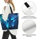 thumbnail image 3 of Balery Futuristic Blue Light Wolf Bolsa Tote Estilo Estético con Cremalleras, Bolsa de Hombro, Bolsa de Compras Grande y Plegable, 3 of 8