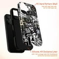 thumbnail image 4 of Black and White Punk Collage Phone Case, Grunge Aesthetic iPhone Cover, Alternative Rock Band Sticker Art for iPhone 16 15 14 13 12 11 Pro Max Plus, 4 of 6
