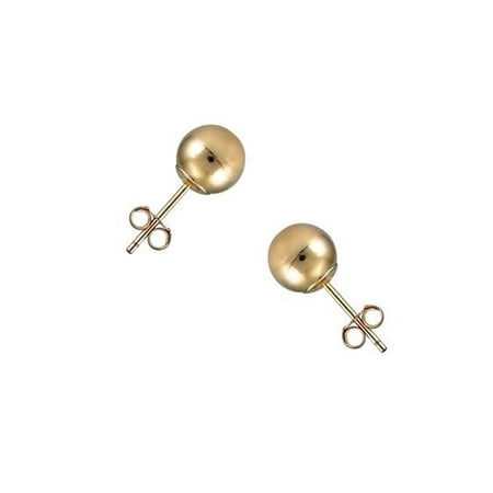iJewelry2 14k Yellow Gold Round Bead Ball Stud Earrings Unisex 2mm