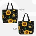 thumbnail image 3 of Xecao Sunflowers3 for Tote Bag: spacious with inner pockets, ideal for work, shopping, or travel., 3 of 9