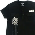 thumbnail image 2 of Uproar Big Boy's Black Military Style Henley T-Shirt (M10/12), 2 of 3