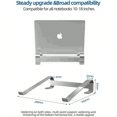 thumbnail image 3 of RAINBEAN Laptop Stand, Aluminium Portable Removable Laptop Riser, Ventilated Detachable Ergonomic Laptop Holder Compatible with MacBook Notebook Air/P, 3 of 4