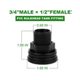 PVC Bulkhead Fitting Double Threaded Bulkhead Water Tank Connector