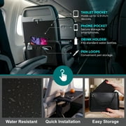 1 Pack Air Travel Tray Table Cover with Pocket, Plane essentials for Travel, Airplane Accessories Must-Haves for Train and Flying Supplies, Airplane Seat Storage Back Organizer