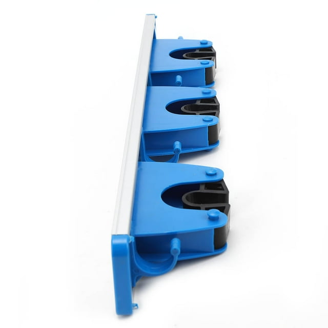 LHCER Broom Holder,Mop Hanger,Mop Broom Holder Wall Mounted with 3 Sliding Positions Tool Rack Storage Organizer Utililty for Kitchen